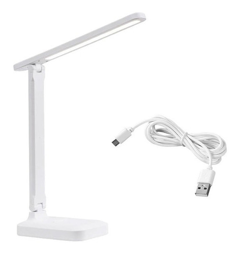 Imagen 4 de 7 de Lámpara Escritorio Led Táctil Plegable Recargable Usb Bl1269