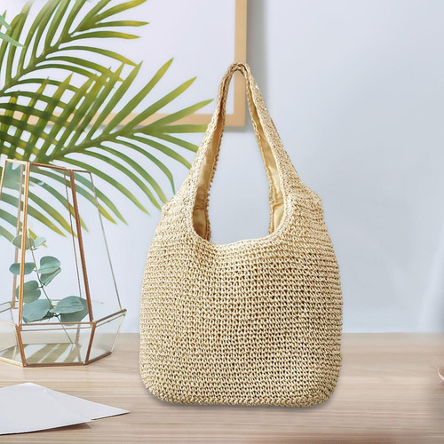Bolso Tejido De Paja Bolsos De Hombro Fiestas En La Playa De