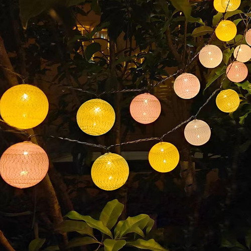 Luces De Cuerda De Globo Luces De Hadas Bolas De Algodón Cue