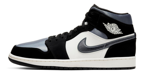 Zapatillas Jordan 1 Mid Patent Black White 852542-007   