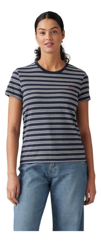 Polera Mujer Everet Stripe Negro Levis 39185-0357
