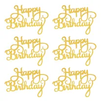 Comprar Letrero Para Pastel Feliz Cumpleaños Cake Toppers 10pz Papel