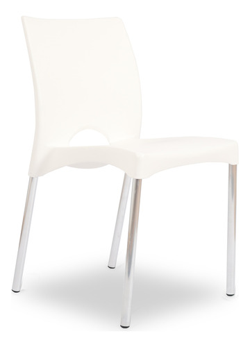 Silla de comedor Garden Life Boston, estructura color blanco, 1 unidad