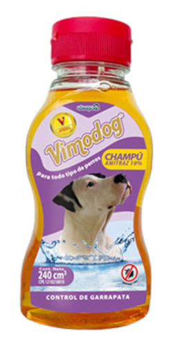Vimodog Amitraz 240ml Champú Garrapaticida Para Perros