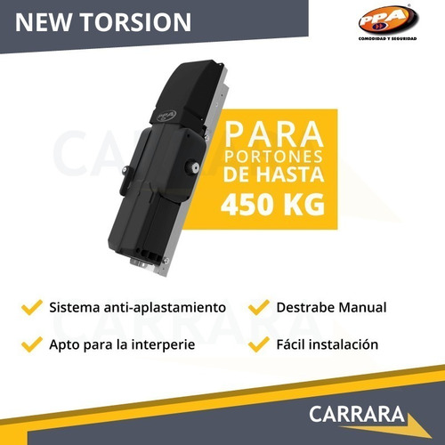 Imagen 2 de 9 de Kit Motor Ppa Torsion Portón Levadizo Automático Control