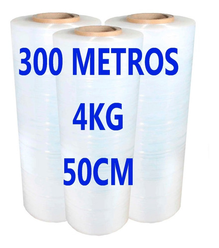 Imagem 1 de 6 de Filme Strech Bobina Plástico Para Paletização 500mm 25 Micra