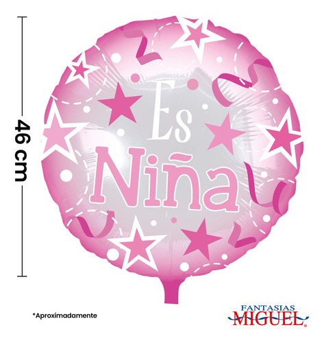 Mylin Globo Transparente Diseño  Es Niña/niño  Estrella 1pz es niña