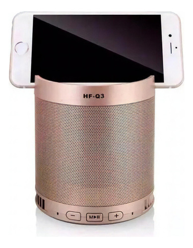 Mini Caixa Caixinha Som Ye's Hf-q3 Portatil Bluetooth Mp3 Cor Branco 5v