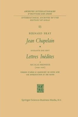 Libro Jean Chapelain Soixante-dix-sept Lettres Inedites A...