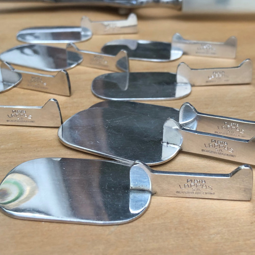 9 Apoyacubiertos Antiguos Metal Plateado Plata Lappas (Usado)