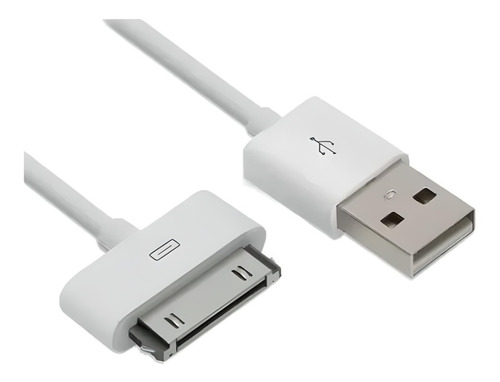 Cable cargador USB de 30 pines para iPhone 2, 3, 4, 4s, iPad 2, 3 I, color blanco
