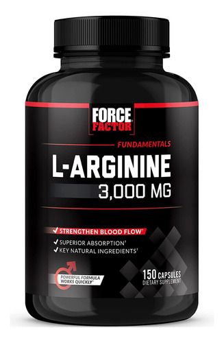 Force Factor L-arginina 3,000 Mg 150 Caps Sabor Sin Sabor