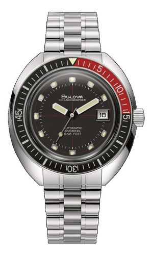 Relógio Bulova Oceanografo Masculino 98b320 Aço Automático