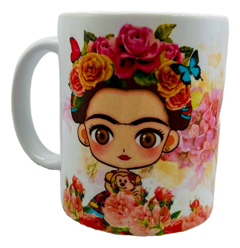 Taza Cerámica Frida Kahlo 11oz 325ml. Diseños Únicos