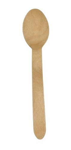 Cuchara De Madera De Bamboo Bambu Cubierto 17cm X25 Unidades Color Marrón