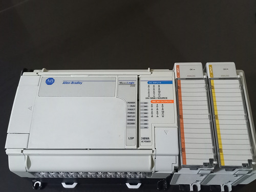 Micrologix 1500 1764-24bwa Con 2 Modulos Analogos A.bradley (Usado)
