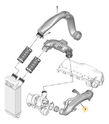 Tubo Aire Admisión Peugeot 2008 Feline 1.6 Thp Peugeot