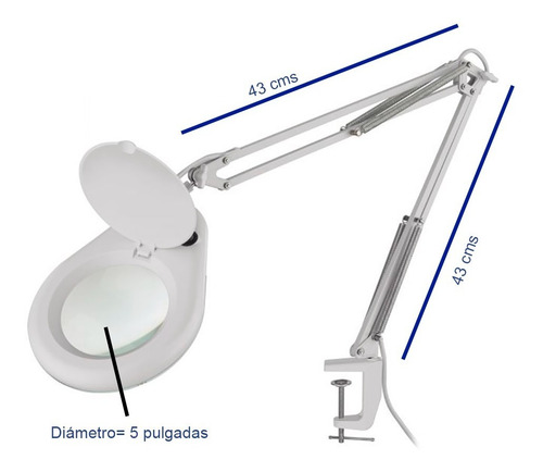 Lupa Con Lámpara 80 Led Articulada - Takema Zd-129a
