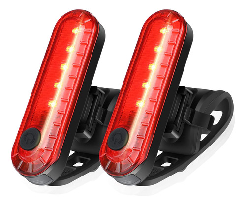 Ascher Paquete De 2 Luces Traseras Led Recargables Por Usb,