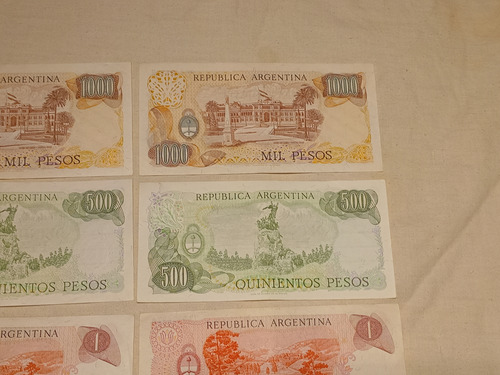 Billetes Antiguos Vintage De Argentina Peso Austral Son 8