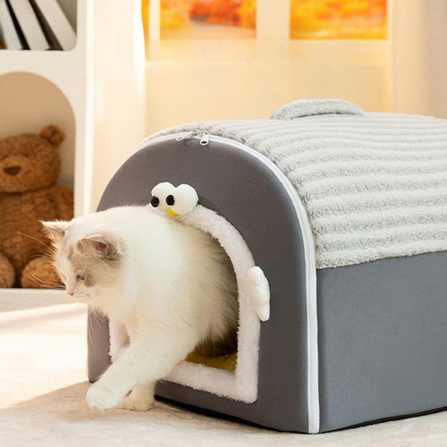 Casa Portátil Para Perros 2 En 1, Cama Para Perros Y S