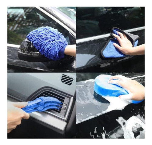 Juego De 24 Cepillos Para Detalles De Coche,kit De Lavado