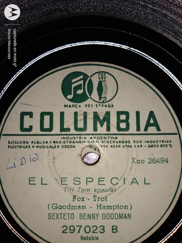 Pasta Sexteto Benny Goodman Columbia C112