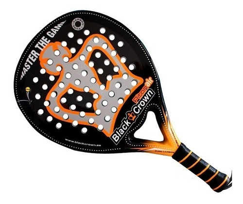 Imagen 2 de 2 de Paleta de pádel Black Crown Piton Air 2020 color negro/naranja