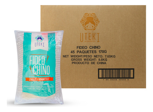 Fideo Chino 170 G X 45 Piezas Uteki Alimentos