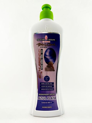 Sonia Vega Sh Color Azul Plata  X 400 Ml