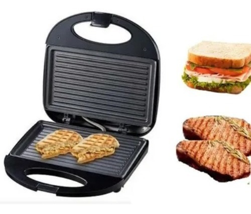 Mini Plancha Eléctrica Parrilla Sandwichera Tostador 750w