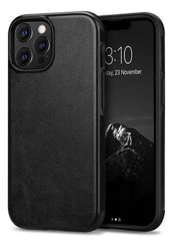 Funda Para iPhone 13 Pro 6.1 Hibrida Tpu Cuero Negra