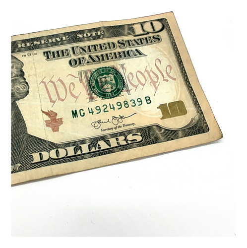 Billete 10 Dolares Estados Unidos - Numismatica (Usado)