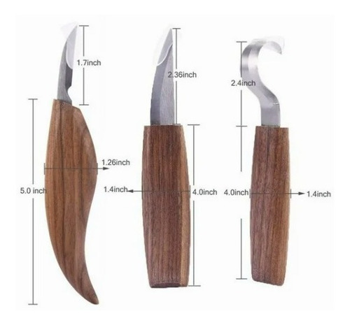 5 Piezas De Cuchillo Para Tallar Madera Cincel Para Carpinte