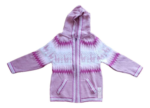 Sweater Campera Pullover Alpaca Capucha Unisex Niños/as T.12