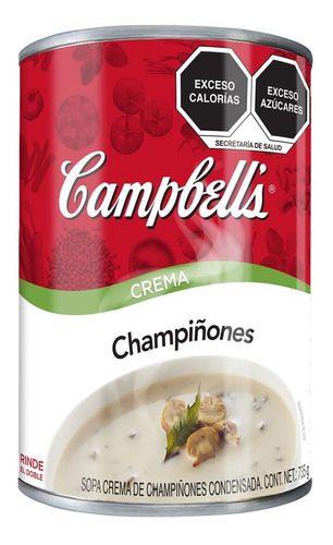 Sopa Crema Campbell's De Champiñones Condensada De 735g