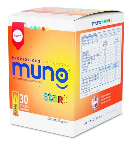 Axon Muno Start Probioticos + Vitaminas Sticks Vitaminas 30