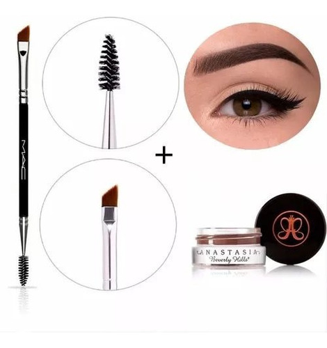 Maquillaje Pomada Cejas Brocha Pincel