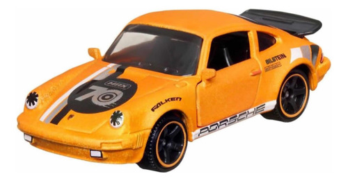 Auto Matchbox Porche 911 Turbo Edición Especial 70 Años Color Naranja