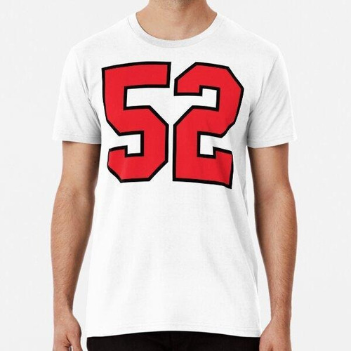 Remera 52 Sports Jersey Fifty Two Red Number Black Algodon P