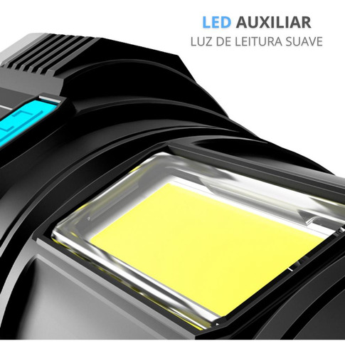 Lanterna Led Recarregável Usb Tatica Longo Alcance L-19
