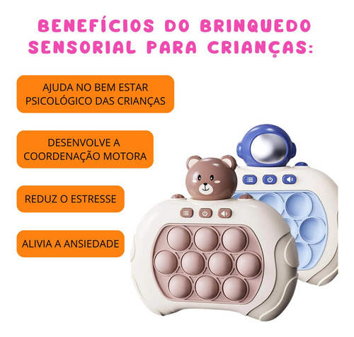 Pop It Eletrônico Coelho Rosa Game Anti Stress Crianças