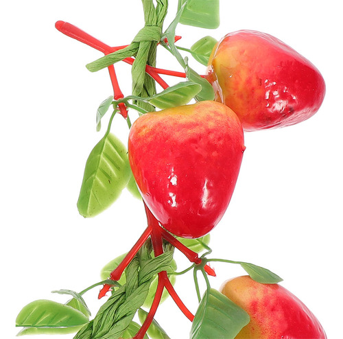 4 Unidades De Fresas Falsas: Fresas Rojas Artificiales