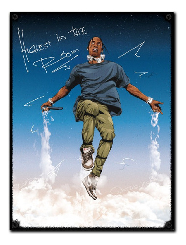 #255 - Cuadro Vintage 21 X 29 Cm / Travis Scott Trap Poster