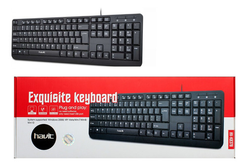 Teclado Para Pc Exquisite Keyboard Hv-kb378 Ligero Usb Nuevo