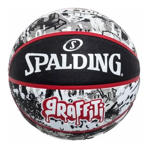 Bola De Basquete Spalding Graffiti Preto E Branco