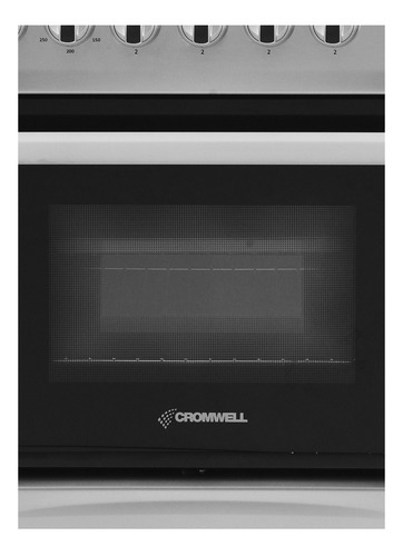 Cocina CromwellACERO60ES color plateado/negro con puerta con visor