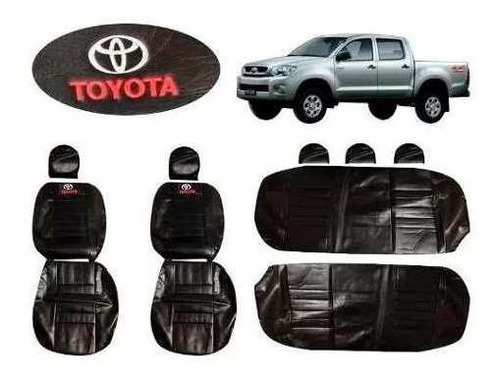 Funda Cubre Asiento Cuerina Toyota Hilux 2005 A 2015 C/doble