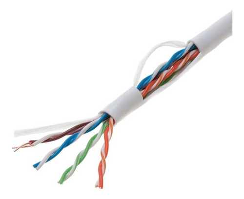 Bobina 100m Cable Utp Cat5e 100% Cobre Blanco Dahua Cctv/red