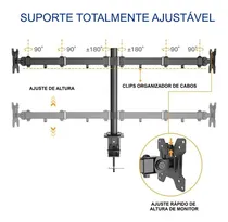 Comprar Suporte Dois Monitores Mesa 13 -32 Altura Ajustável Cor Preto